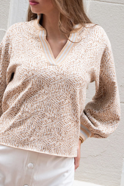 Lolli Sweater in Mosaic Monogram