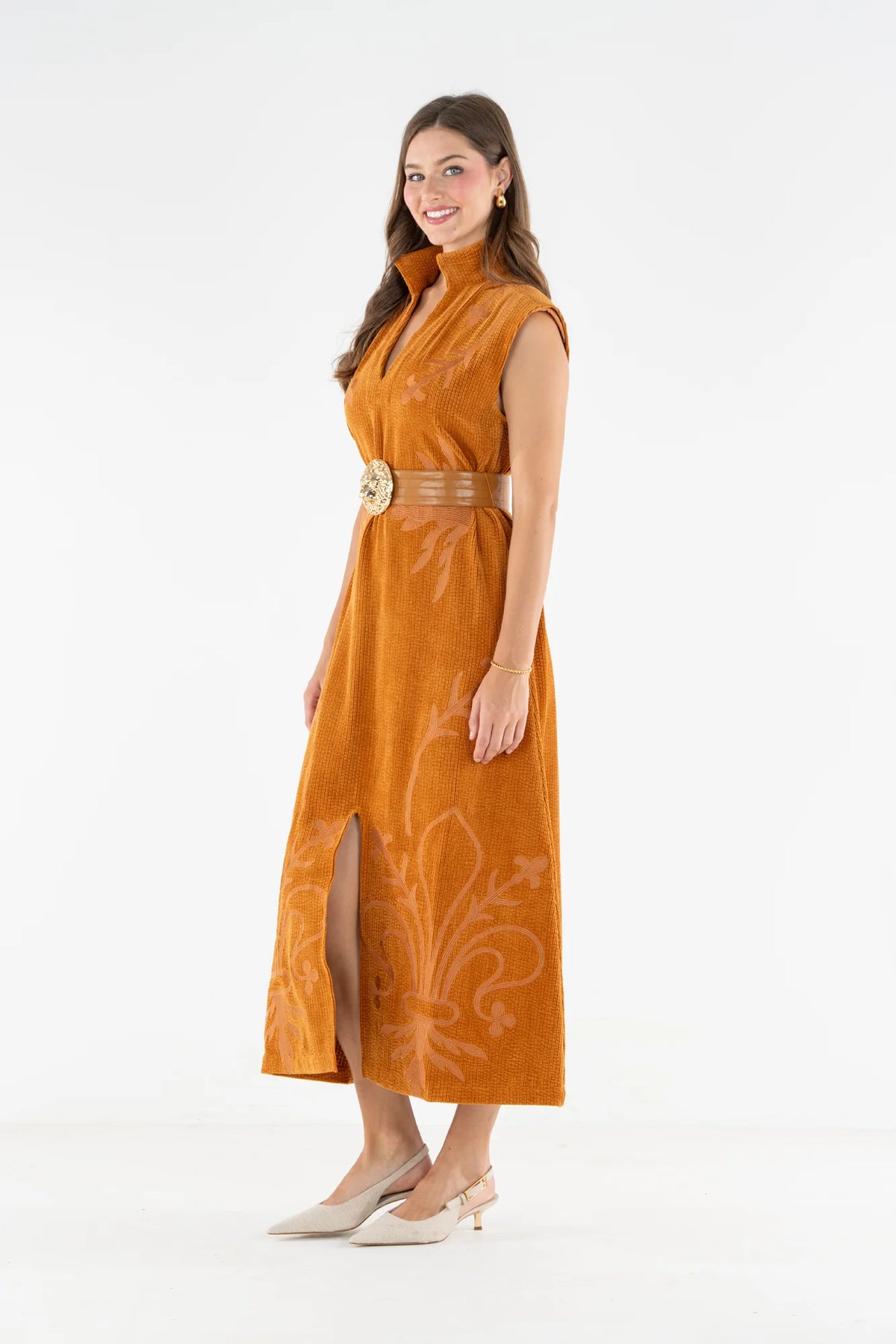 Roma Dress in Pecan