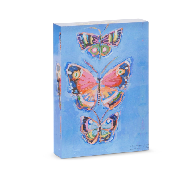 8" Springtime Flutter Acrylic Block