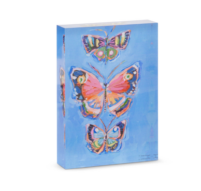 8" Springtime Flutter Acrylic Block
