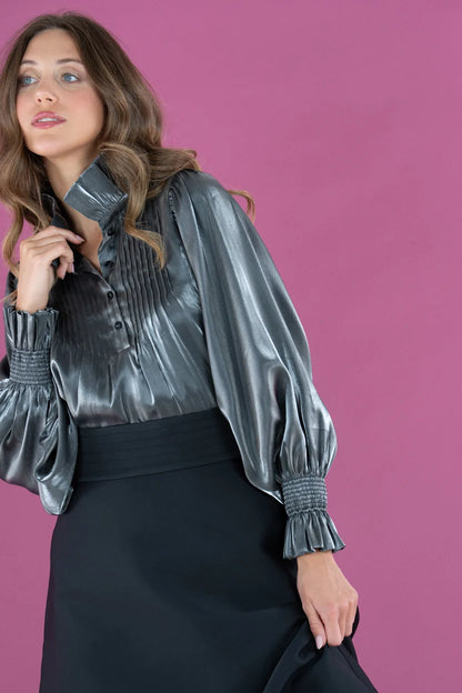 Charlotte Top in Black Tie