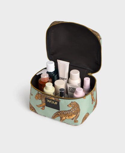 Emerald Leopard Vanity Bag