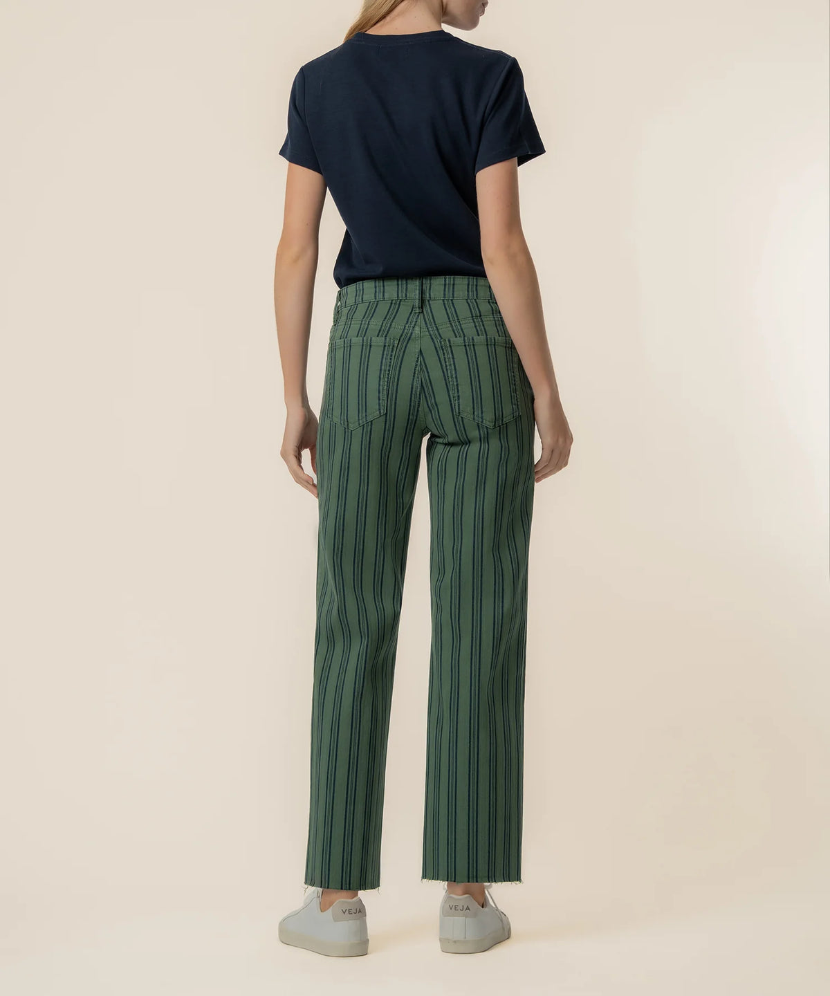 Charlotte Twill High Rise Wide Leg in Matcha Green