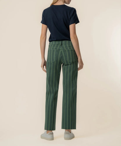 Charlotte Twill High Rise Wide Leg in Matcha Green