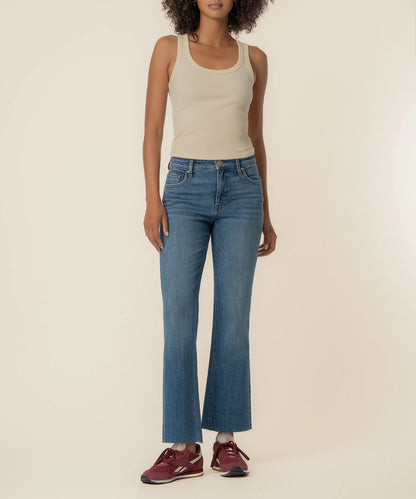Kelsey High Rise Ankle Flare in Wonderful Wash