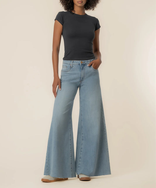 Blake High Rise Super Wide Leg in Transcendent Wash