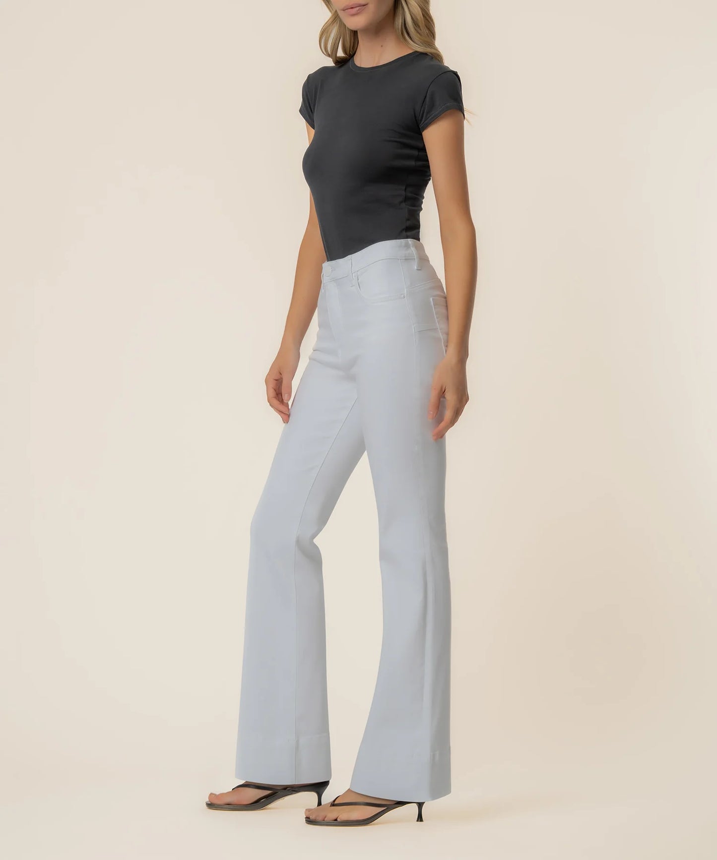 Stella High Rise Flare in Optic White