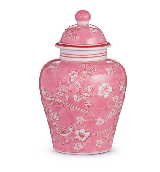 12" Pink Ginger Jar