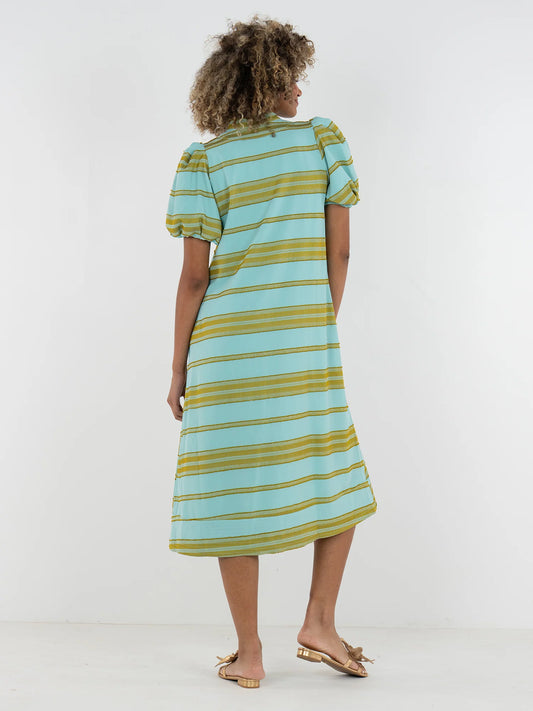 Hampton Dress in Fringe Stripe