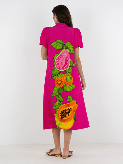Hampton Dress in Papaya Vine