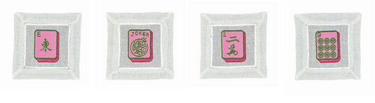 Mahjong Cocktail Napkins S/4