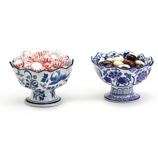 Scalloped Edge Footed Bowl