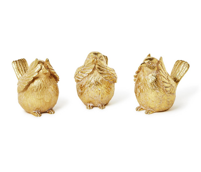 Gold Bird set of 3