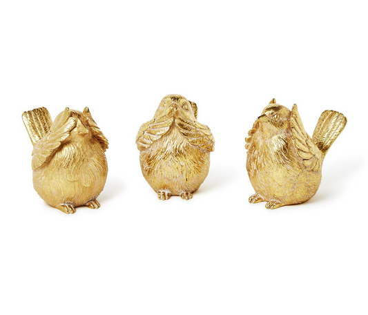 Gold Bird set of 3