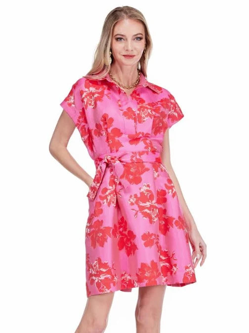 Fit & Darts Dress in Romance Brocade