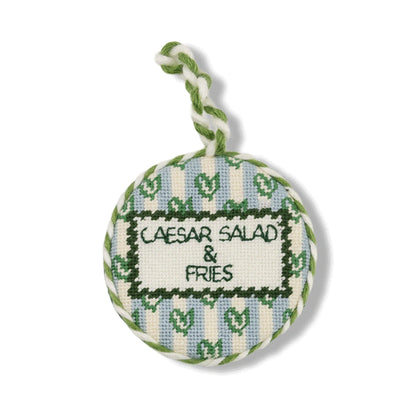 Needlepoint Ornament - Girl Dinner