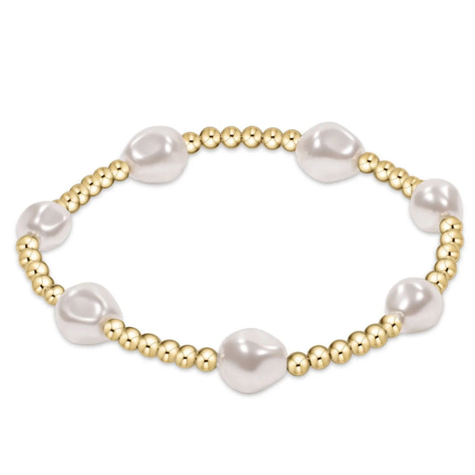 admire pearl 3mm gold bracelet