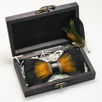 Feathered Bow Ties