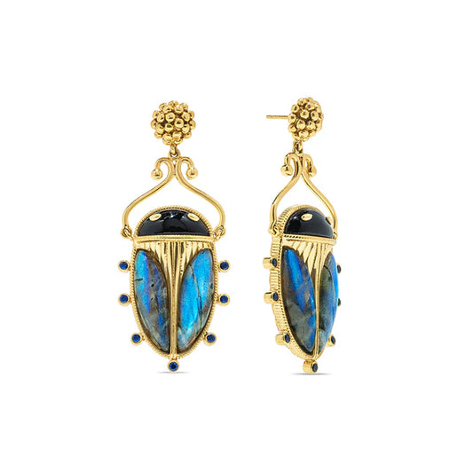 Scarab Drop Earrings