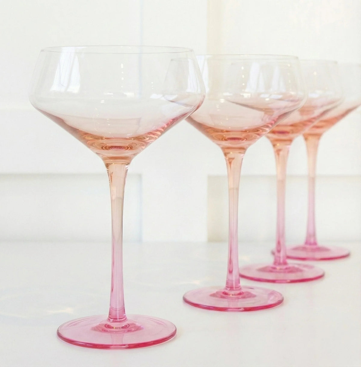 Handblown Coupe Glass S/4