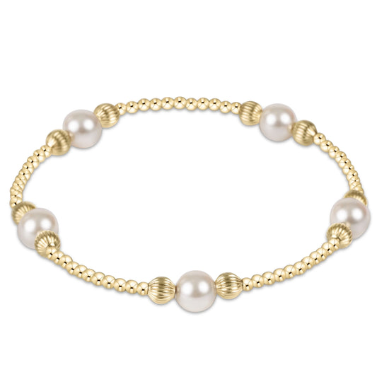 purpose pearl 6mm dignity gold bracelet
