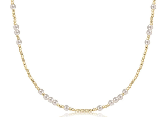 choker beaded - hope unwritten pearl 4mm
