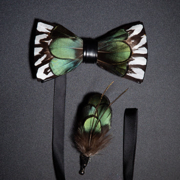 Feathered Bow Ties