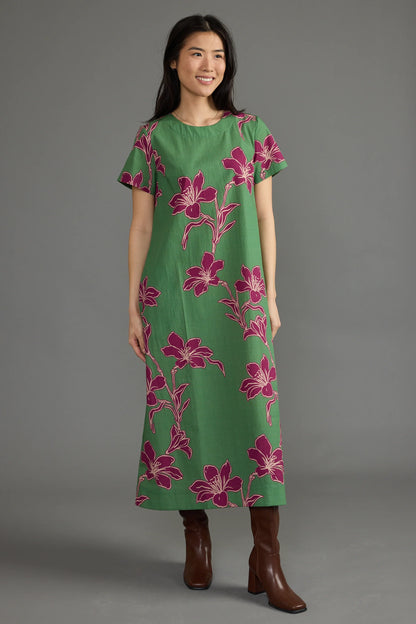 Ellie Dress in Verde Orchid