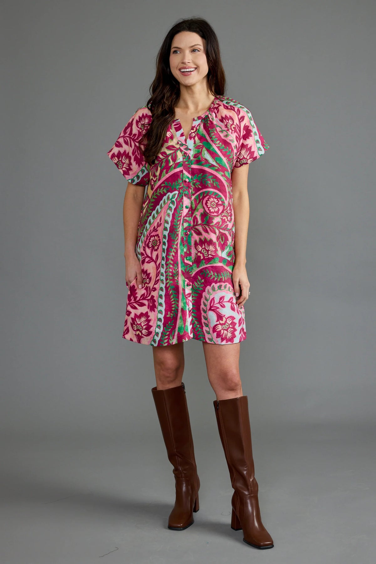 Alice Dress in Chianti Paisley