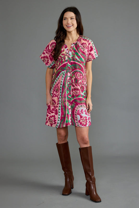 Alice Dress in Chianti Paisley