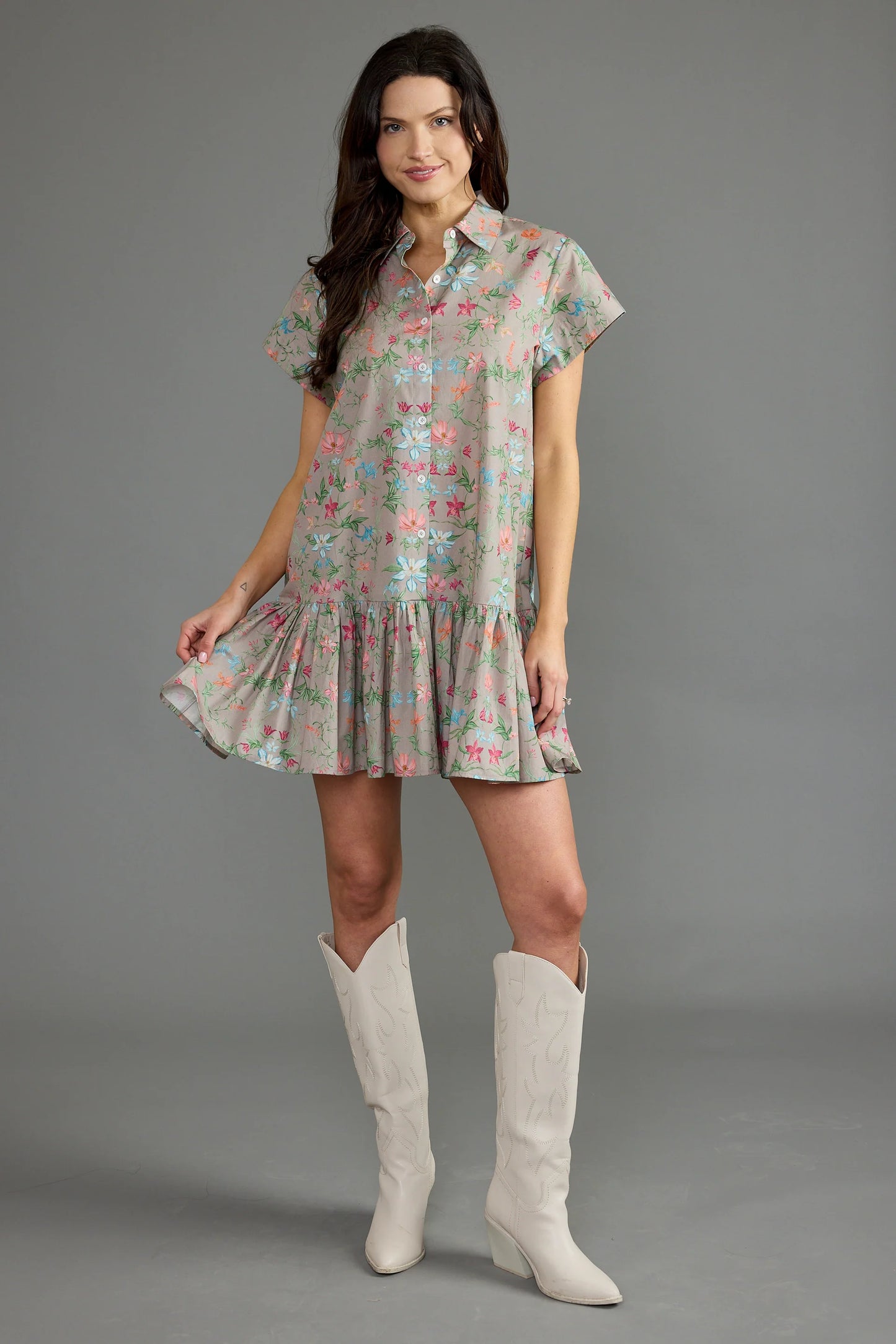 Jenny Dress in Trellis