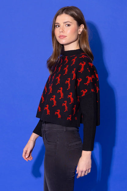 Leona Sweater in Black Herd