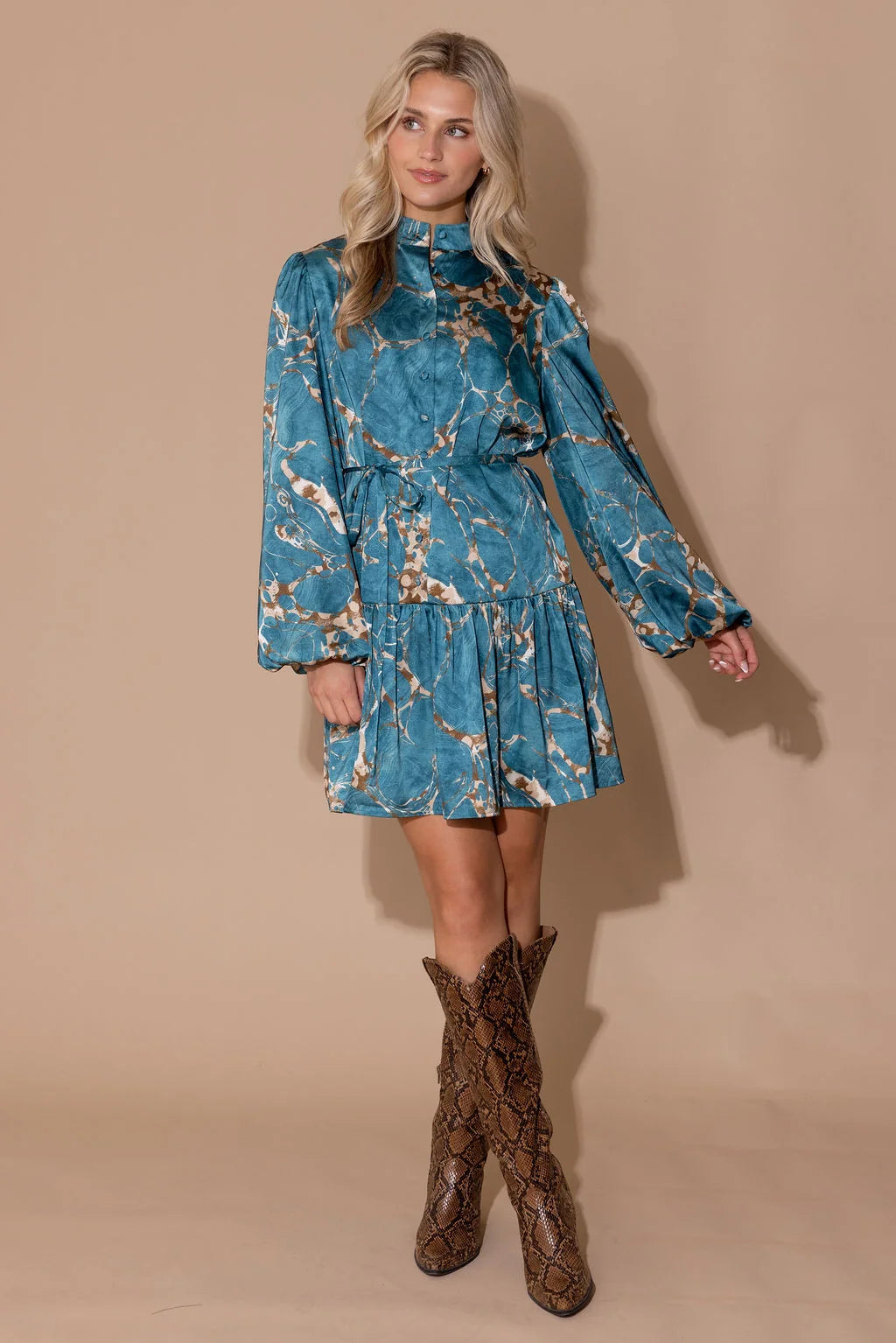 Adele Dress in Riverstone