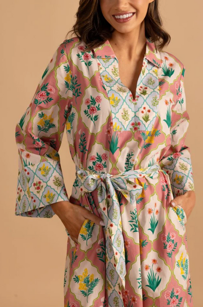 Lee Dress- Rose/Blue Blossom