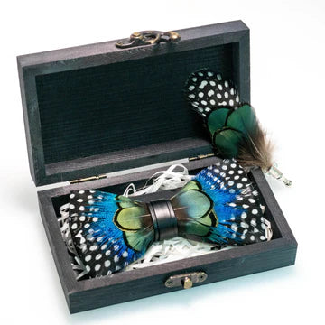 Feathered Bow Ties