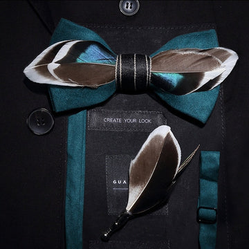 Feathered Bow Ties