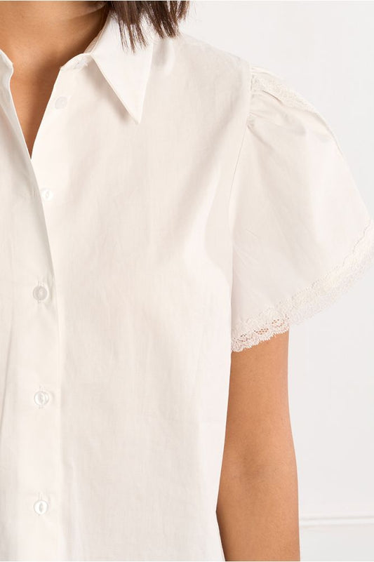 White Woven Top